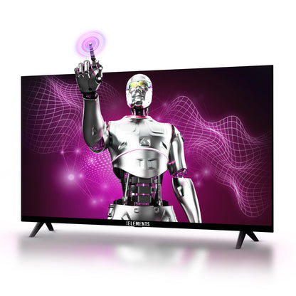 KB ELEMENTS 50-inch QLED Ultra HD Smart TV ELT50WQ8DE displaying the WebOS operating system with various app icons on a white background