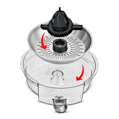 KB ELEMENTS “Squeezy” Electric Citrus Juicer 300W – Stainless Steel, Easy Press (ELK301J)
