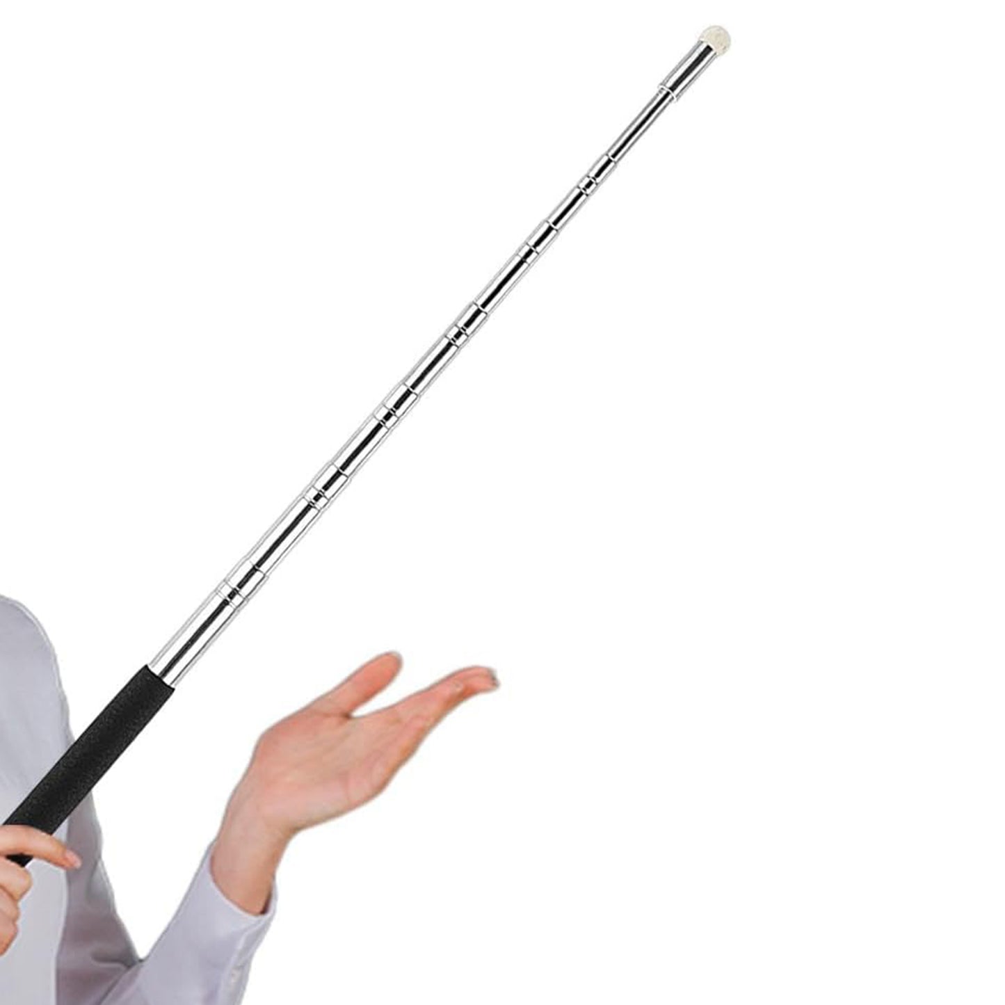 Telescopic Teaching Pointer – 1m Extendable, 7-Section Stainless Steel, Safe Tip for Screens & Whiteboards