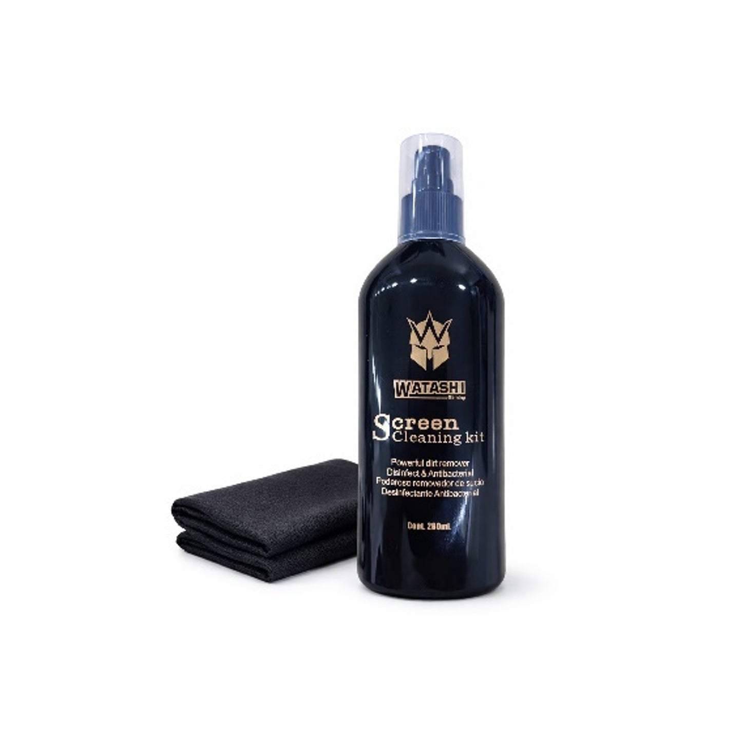 Watashi Screen Cleaning Kit – 280ml Anti-Static, Antibacterial Cleaner with Microfiber Cloth