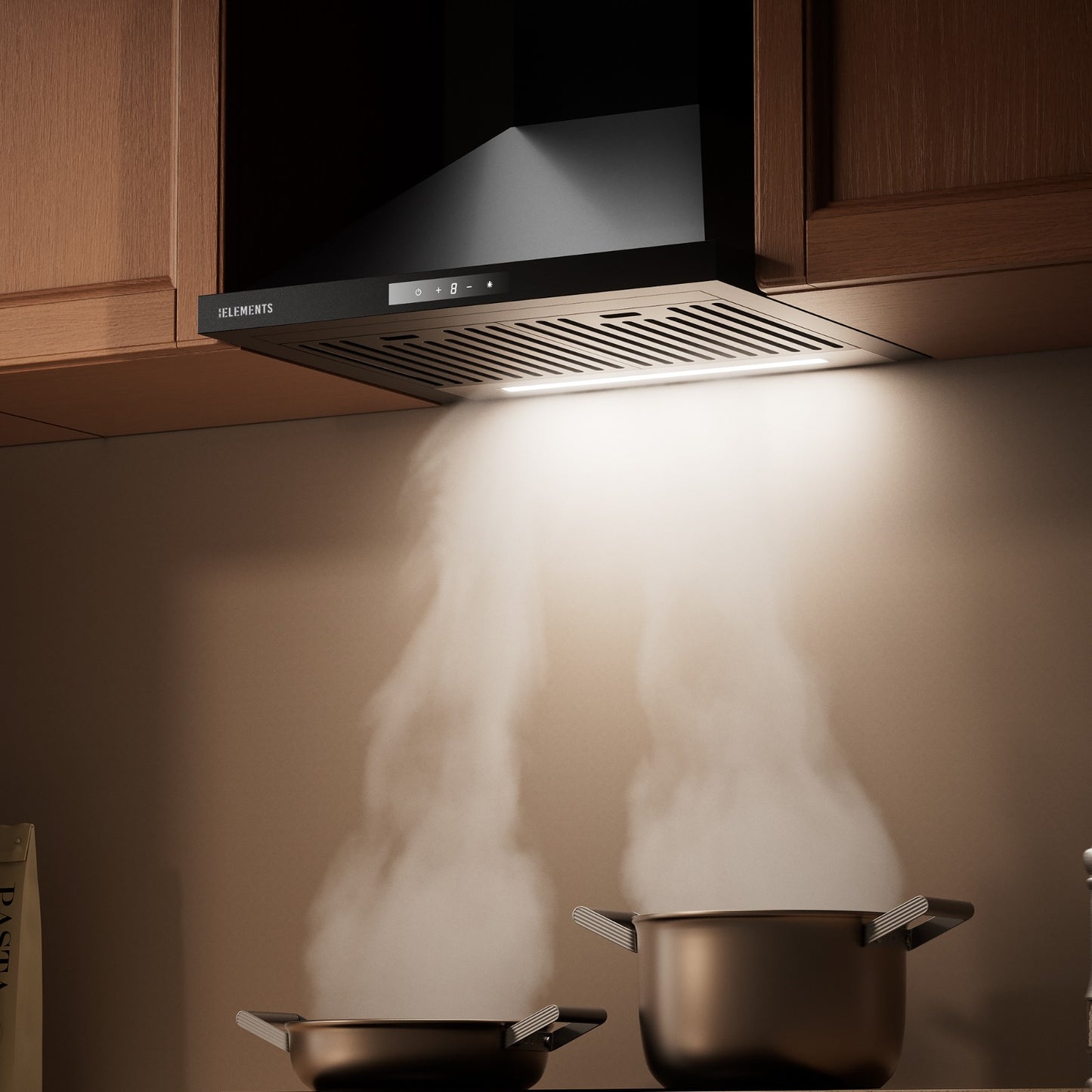 KB ELEMENTS Premium Pyramid Kitchen Hood 60cm – 650 m³/h Touch & Gesture Control Cooker Hood (ELK60PR1 / ELK60PR2)