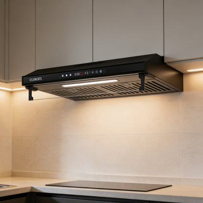 KB ELEMENTS Slim Range Hood 60cm – 650 m³/h Touch & Gesture Control Cooker Hood (ELK156S60B / ELK156S60S)