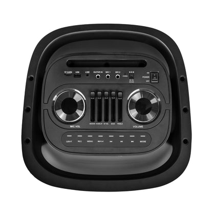 KB ELEMENTS Karaoke Speaker with 2-Wheel Trolley, Dual 10" Subwoofers & Wireless Microphones (EA105KB)