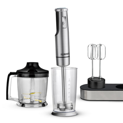 KB ELEMENTS Multifunction Hand Blender "Blendiva" – 800W Stainless Steel, 8 Speeds & Turbo (ELK307HB)