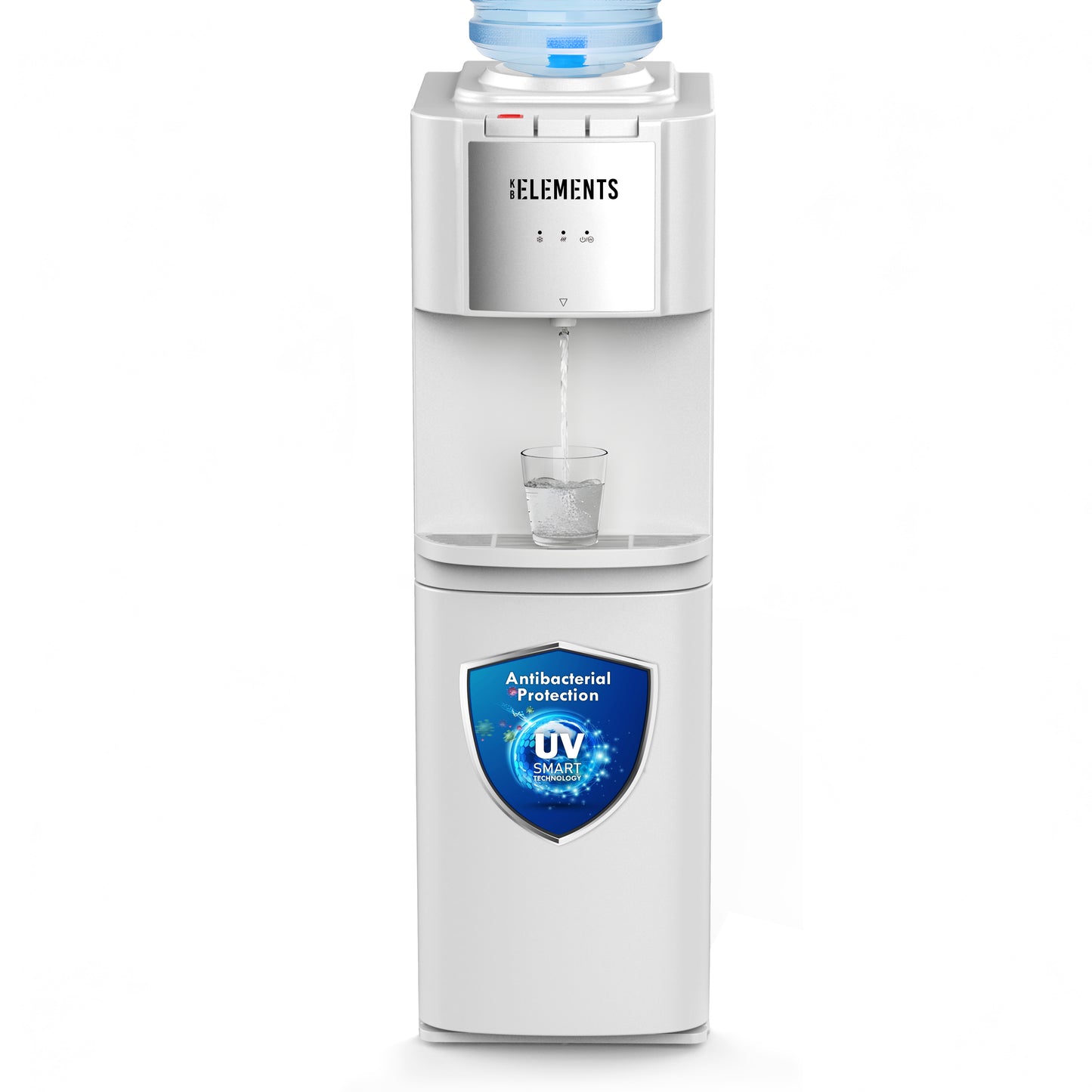 KB ELEMENTS Top-Load Water Dispenser – Hot, Cold & Room Temperature with UV Smart Technology (ELW101D)