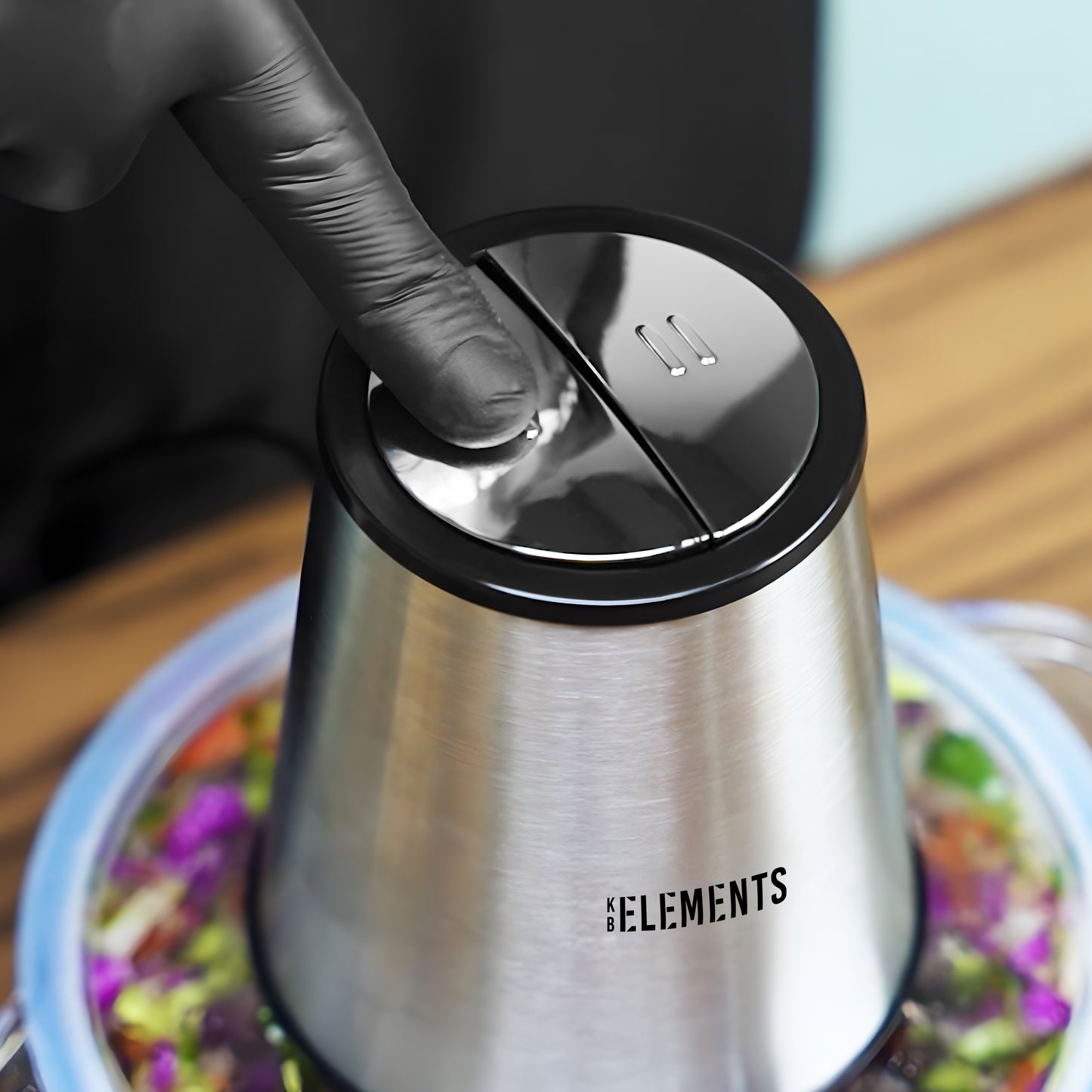 KB ELEMENTS Electric Chopper "ChopChop" – 2L Glass Bowl, 300W Stainless Steel Motor (ELK306FC)
