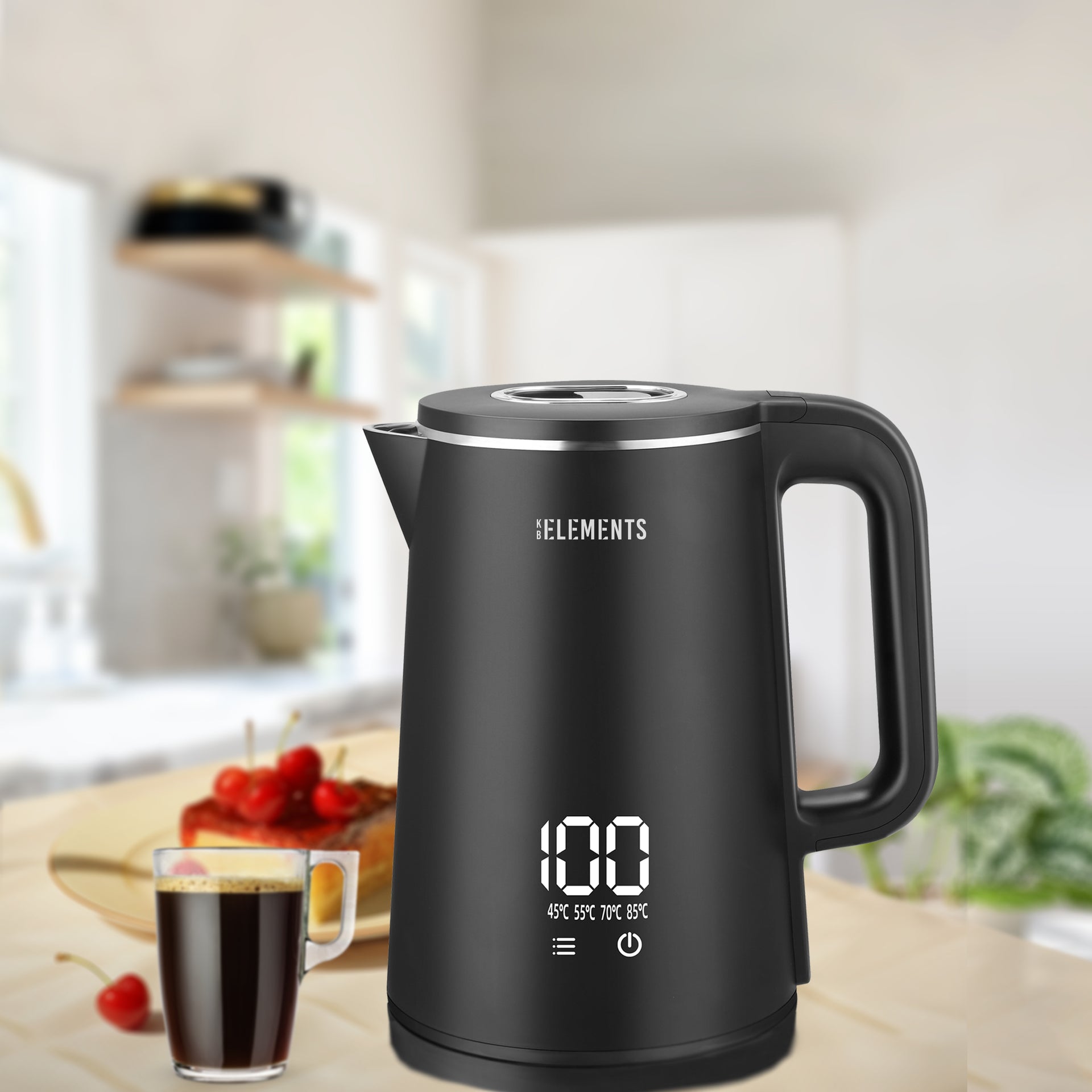 KB ELEMENTS Electric Digital Kettle "SmartBoil" (ELK224KB)