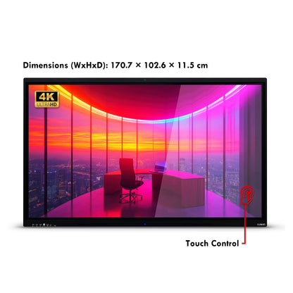 KB ELEMENTS 75" LED UHD 4K Interactive Flat Panel – Touch Smart Display (ELT75P14DE)