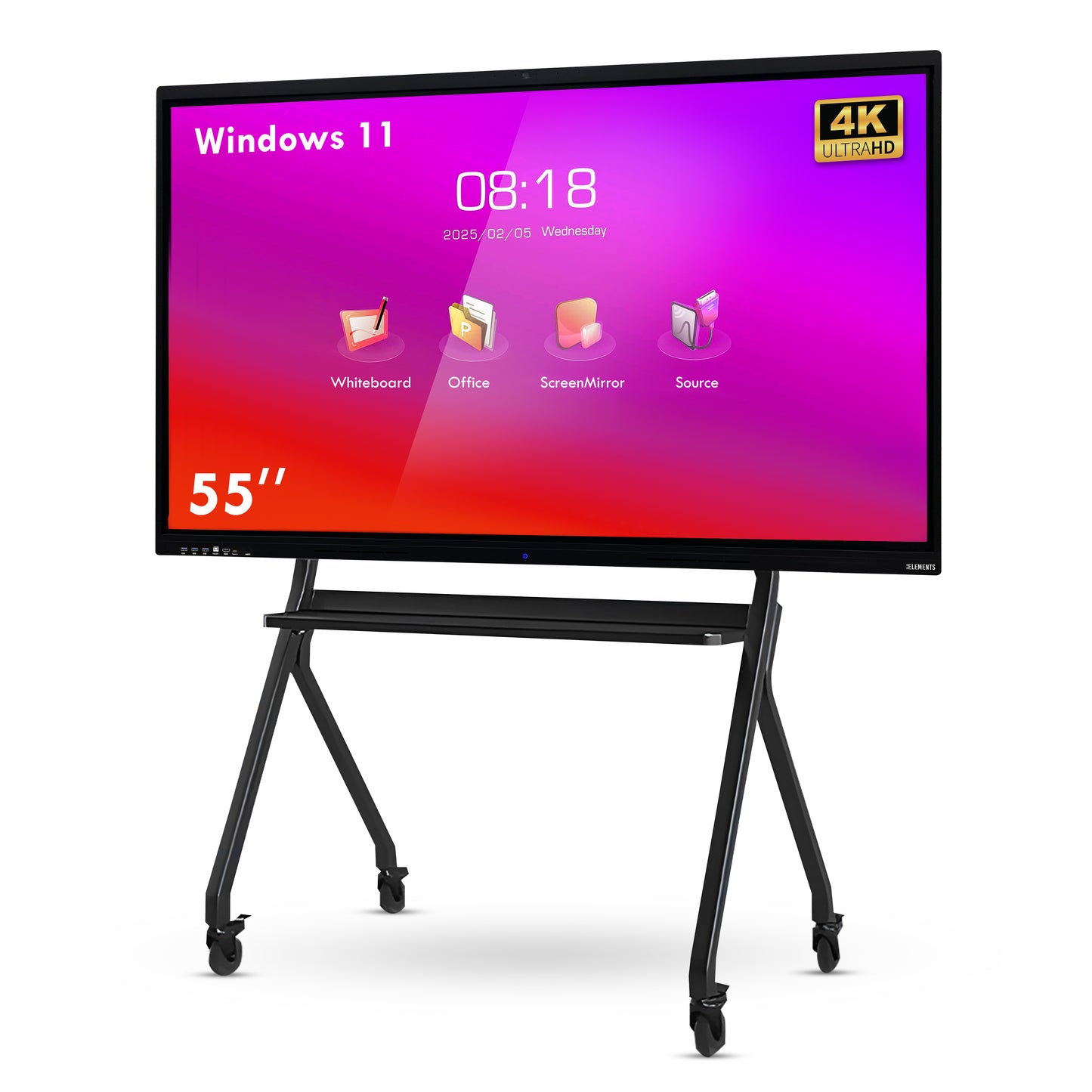 KB ELEMENTS 55" LED UHD 4K Interactive Flat Panel – Touch Smart Display (ELT55P14DE)