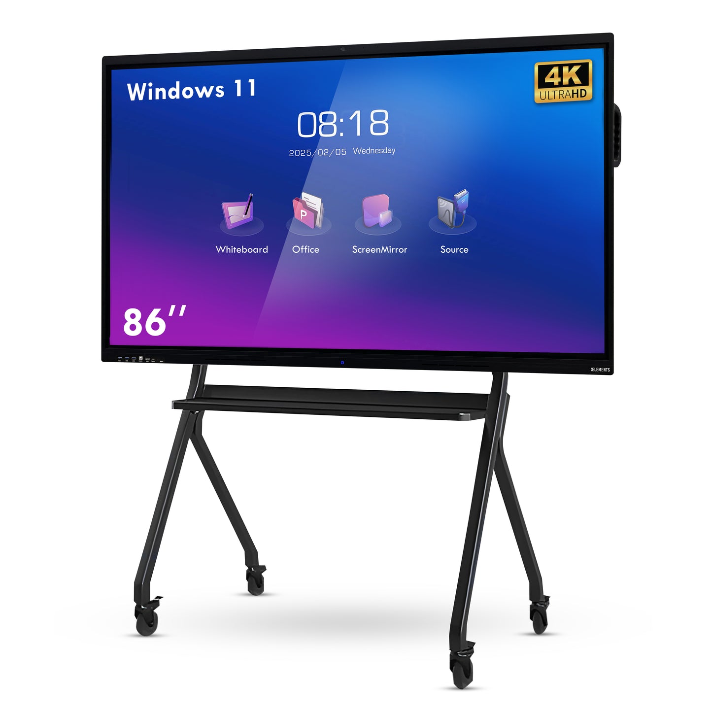 KB ELEMENTS 86" LED UHD 4K Interactive Flat Panel – Touch Smart Display (ELT86P14DE)