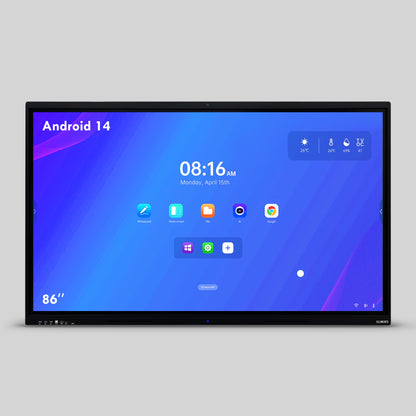 KB ELEMENTS 86" LED UHD 4K Interactive Flat Panel – Touch Smart Display (ELT86P14DE)