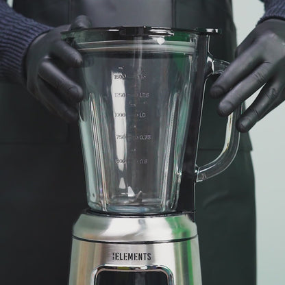 KB ELEMENTS 2-in-1 Electric Blender "Blendora" – Glass & Stainless Steel, 600W (ELK303G)