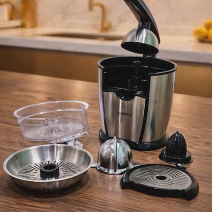KB ELEMENTS “Squeezy” Electric Citrus Juicer 300W – Stainless Steel, Easy Press (ELK301J)